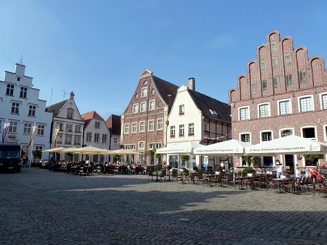 Marktplatz Warendorf mit Rathaus Ferienwohnung Altstadtromantik